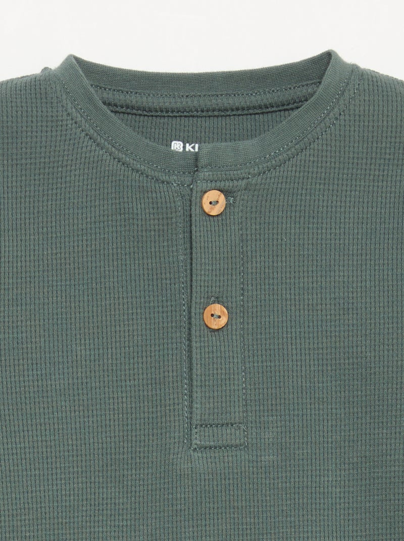 Pigiama 2 pezzi - T-shirt a maniche lunghe + pantaloni Verde - Kiabi