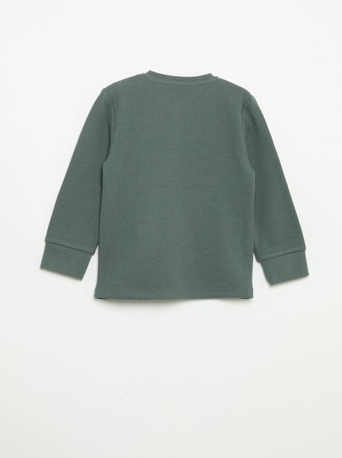 Pigiama 2 pezzi - T-shirt a maniche lunghe + pantaloni - Kiabi Pigiama 2 pezzi - T-shirt a maniche lunghe + pantaloni - Kiabi