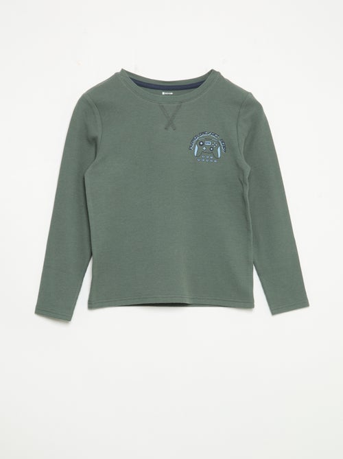 Pigiama 2 pezzi - T-shirt a maniche lunghe + pantaloni - Kiabi Pigiama 2 pezzi - T-shirt a maniche lunghe + pantaloni - Kiabi
