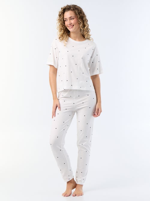 Pigiama 2 pezzi - t-shirt + pantaloni - Kiabi