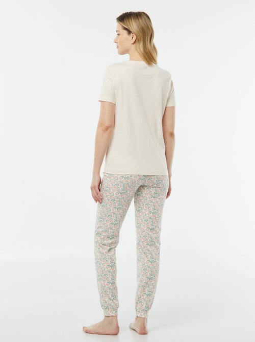 Pigiama 2 pezzi - t-shirt + pantaloni stampati - Kiabi