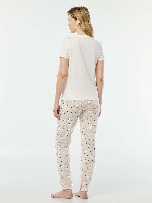 Pigiama 2 pezzi - t-shirt + pantaloni stampati - Kiabi