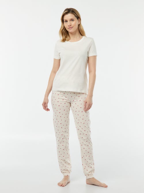 Pigiama 2 pezzi - t-shirt + pantaloni stampati - Kiabi