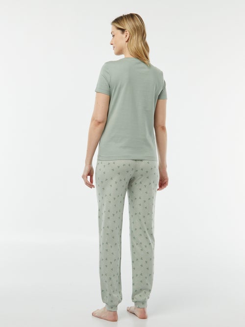 Pigiama 2 pezzi - t-shirt + pantaloni stampati - Kiabi