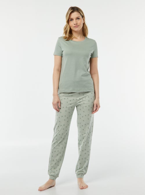 Pigiama 2 pezzi - t-shirt + pantaloni stampati - Kiabi