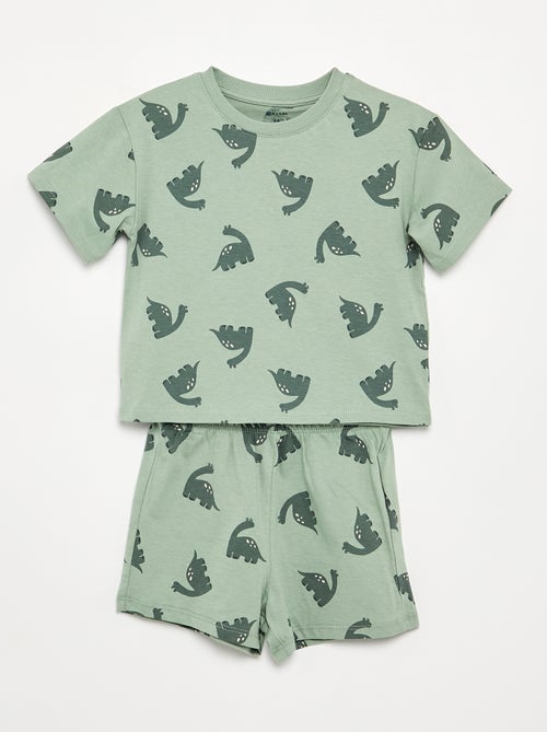 Pigiama 2 pezzi - T-shirt + short - Kiabi Pigiama 2 pezzi - T-shirt + short - Kiabi