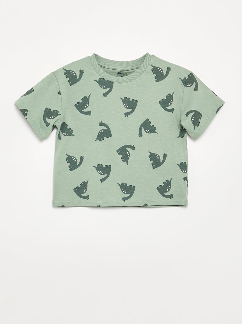 Pigiama 2 pezzi - T-shirt + short Verde - Kiabi