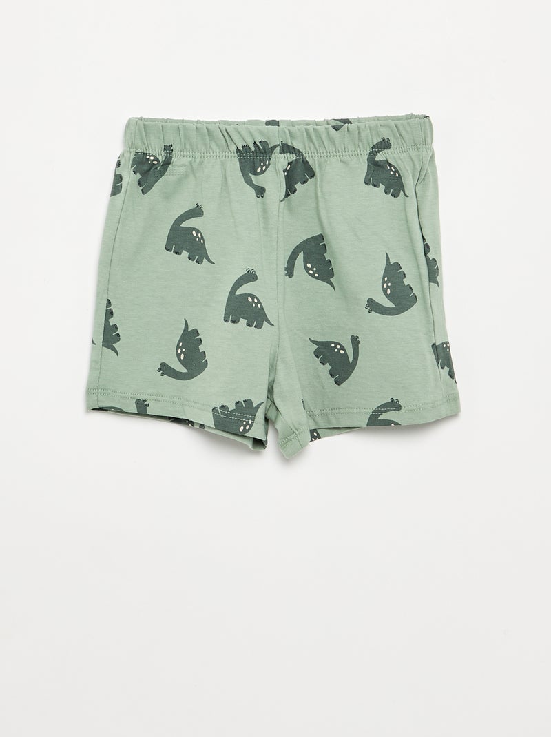 Pigiama 2 pezzi - T-shirt + short Verde - Kiabi