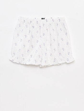 Pigiama 2 pezzi + canotta + shorts con stampa