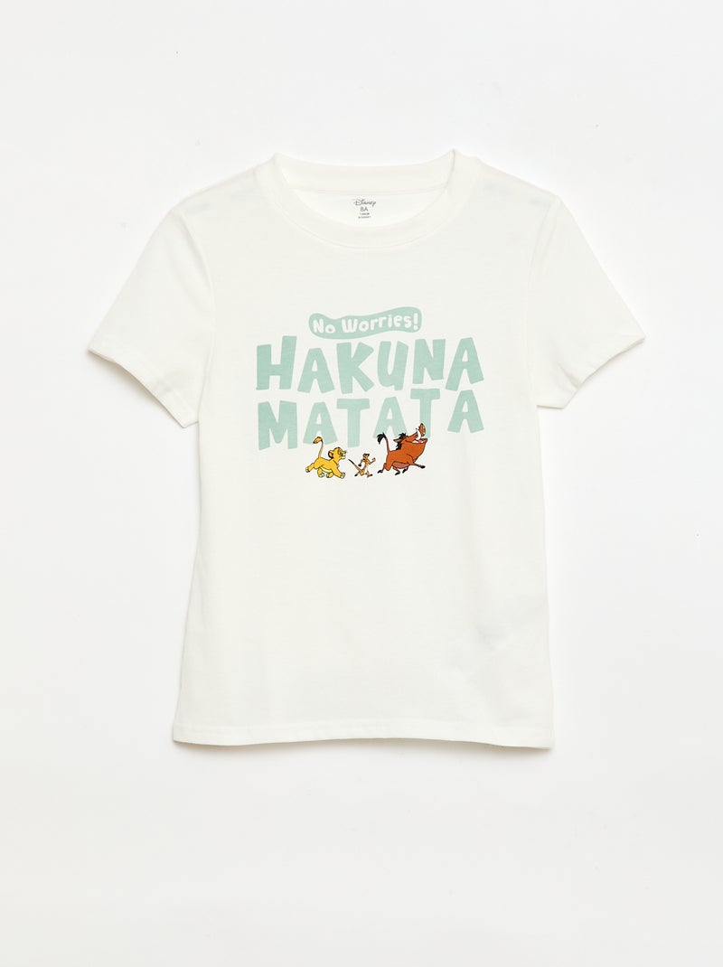 Pigiama 2 pezzi 'Disney' short + T-shirt Bianco - Kiabi