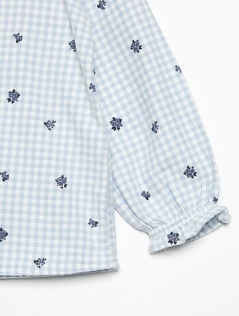 Pigiama 2 pezzi in flanella - Top abbottonato + pantaloni