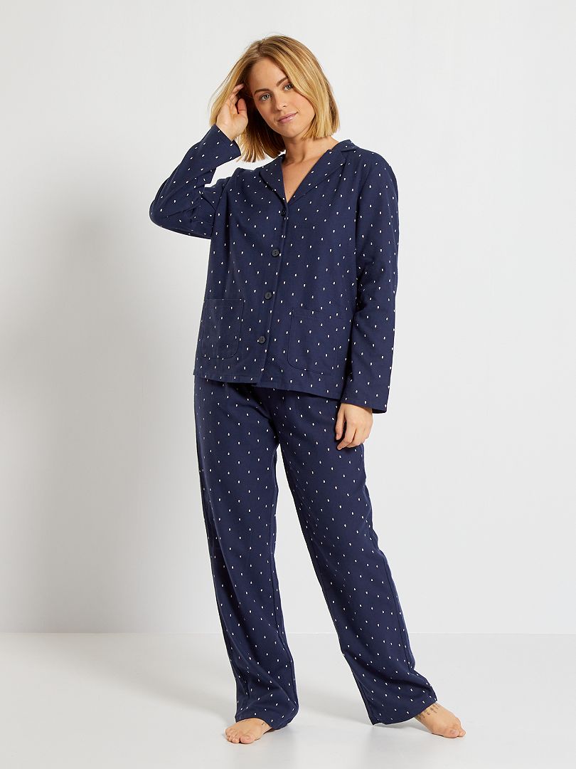 Pantaloni Pigiama Donna In Flanella Cotone - Vestibilit&agrave; Comoda