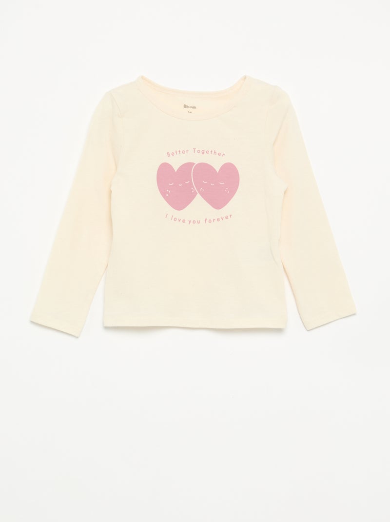 Pigiama 2 pezzi in jersey Beige - Kiabi