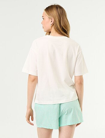 Pigiama 2 pezzi in jersey di cotone - T-shirt + shorts