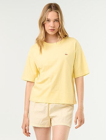 Pigiama 2 pezzi in jersey di cotone - T-shirt + shorts