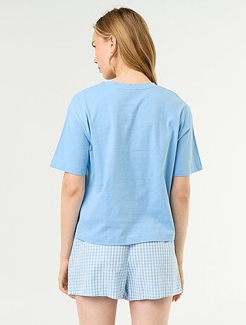 Pigiama 2 pezzi in jersey di cotone - T-shirt + shorts