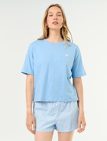 Pigiama 2 pezzi in jersey di cotone - T-shirt + shorts
