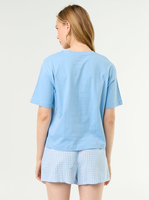 Pigiama 2 pezzi in jersey di cotone - T-shirt + short - Kiabi Pigiama 2 pezzi in jersey di cotone - T-shirt + short - Kiabi