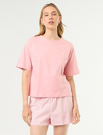 Pigiama 2 pezzi in jersey di cotone - T-shirt + shorts