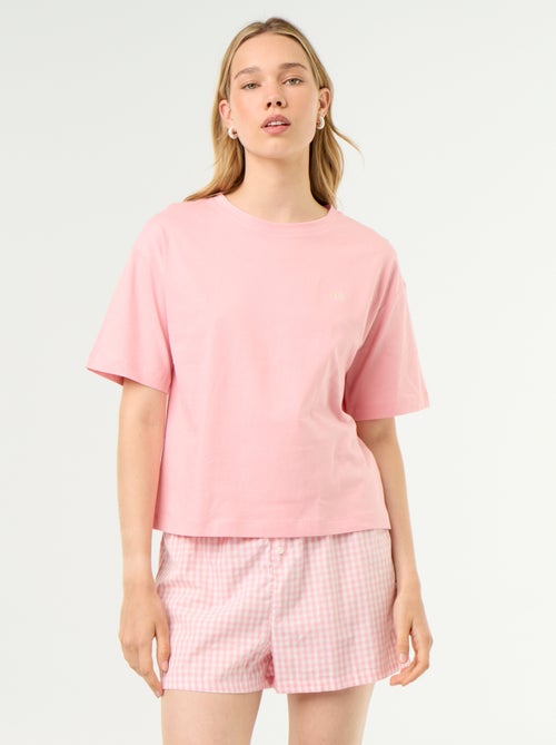 Pigiama 2 pezzi in jersey di cotone - T-shirt + shorts - Kiabi Pigiama 2 pezzi in jersey di cotone - T-shirt + shorts - Kiabi