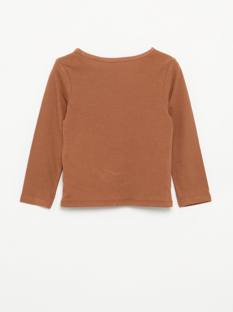 Pigiama 2 pezzi in jersey Marrone - Kiabi