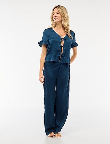 Pigiama 2 pezzi in maglia crêpe