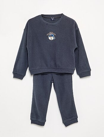 Pigiama 2 pezzi in maglia waffle - Felpa + pantaloni