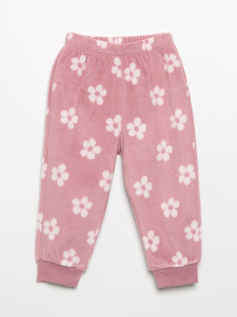 Pigiama 2 pezzi in pile Rosa - Kiabi