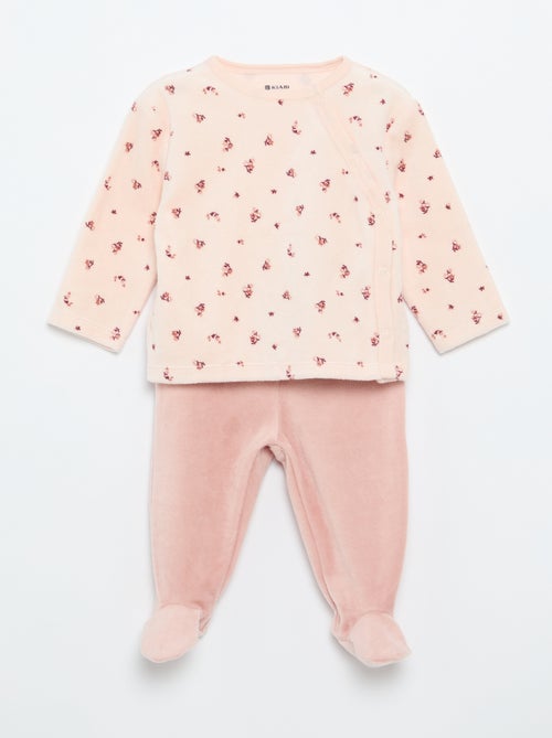 Pigiama 2 pezzi in velluto - Kiabi