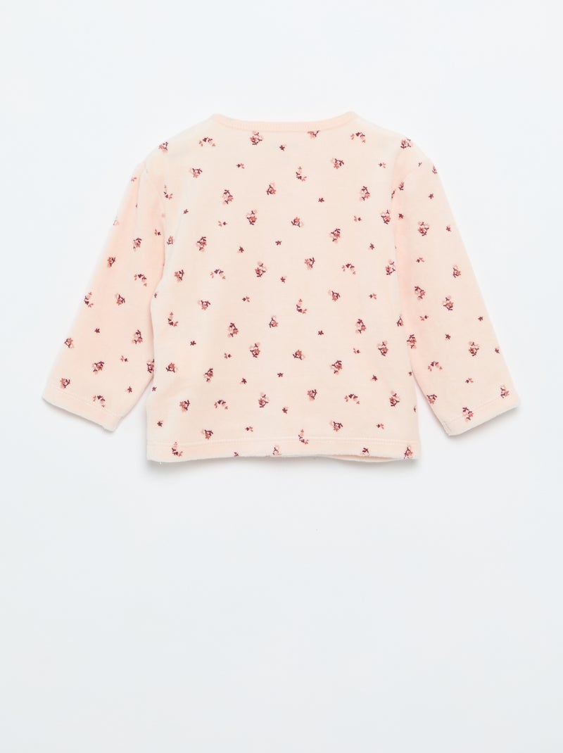 Pigiama 2 pezzi in velluto Rosa - Kiabi