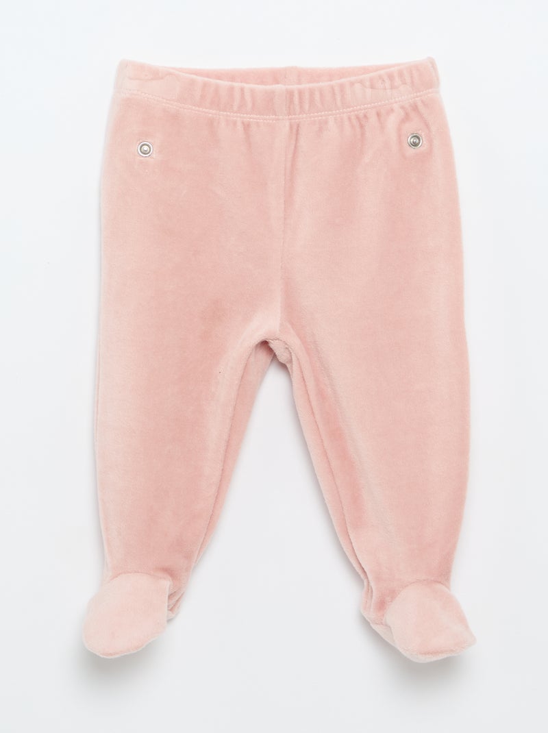 Pigiama 2 pezzi in velluto Rosa - Kiabi