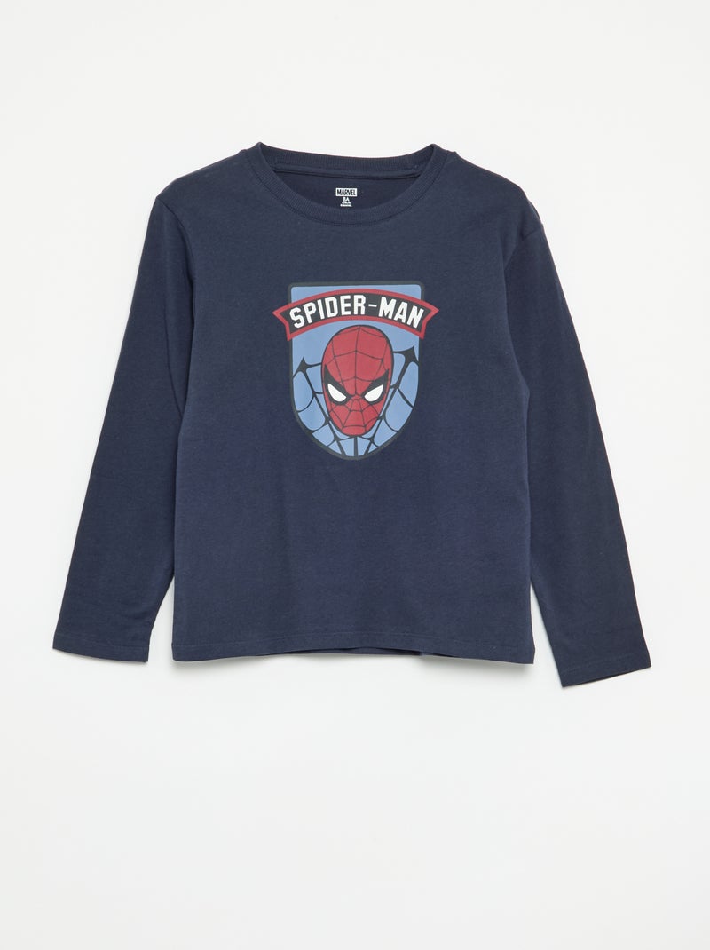 Pigiama 2 pezzi 'Marvel' - T-shirt a maniche lunghe e pantaloni Blu Marino - Kiabi
