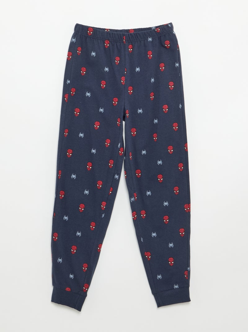 Pigiama 2 pezzi 'Marvel' - T-shirt a maniche lunghe e pantaloni Blu Marino - Kiabi