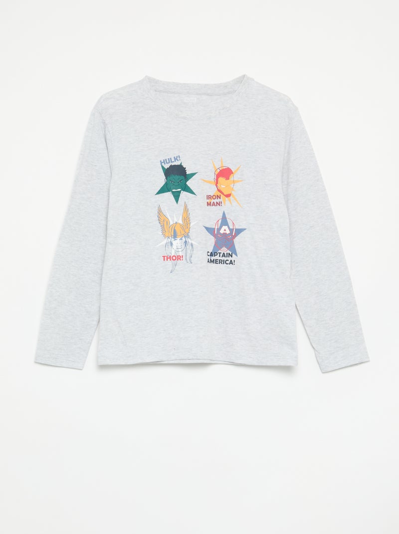 Pigiama 2 pezzi 'Marvel' - T-shirt a maniche lunghe + pantaloni Grigio - Kiabi