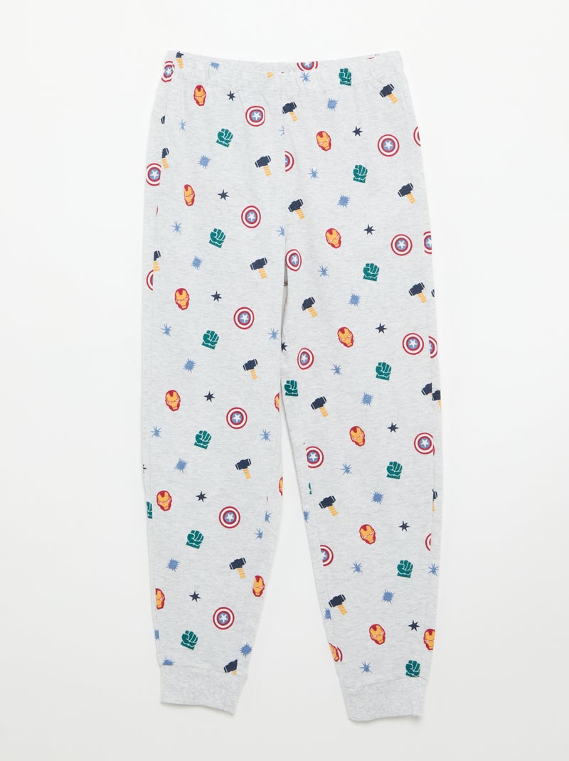 Pigiama 2 pezzi 'Marvel' - T-shirt a maniche lunghe + pantaloni Grigio - Kiabi