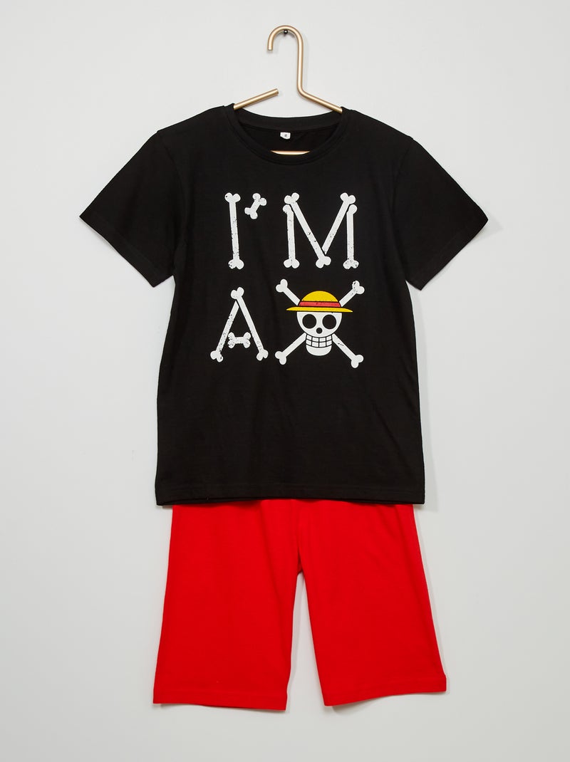 Pigiama 2 pezzi 'One Piece' nero/rosso - Kiabi
