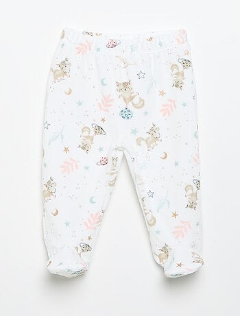 Pigiama 2 pezzi 'Petit Béguin' - T-shirt a maniche lunghe + pantaloni con piedini