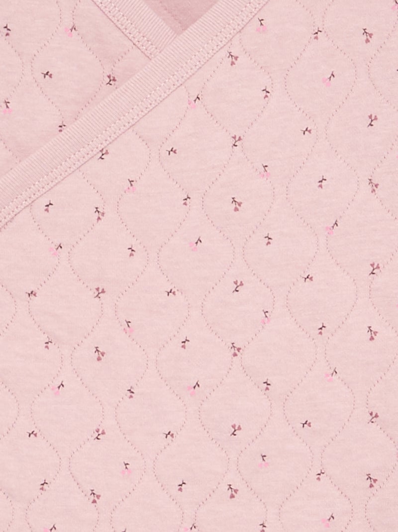 Pigiama 2 pezzi regolabile trapuntato Rosa - Kiabi