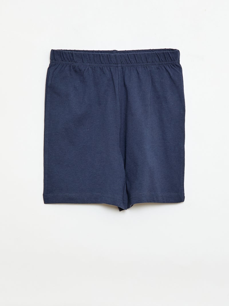 Pigiama 2 pezzi short + T-shirt Blu - Kiabi