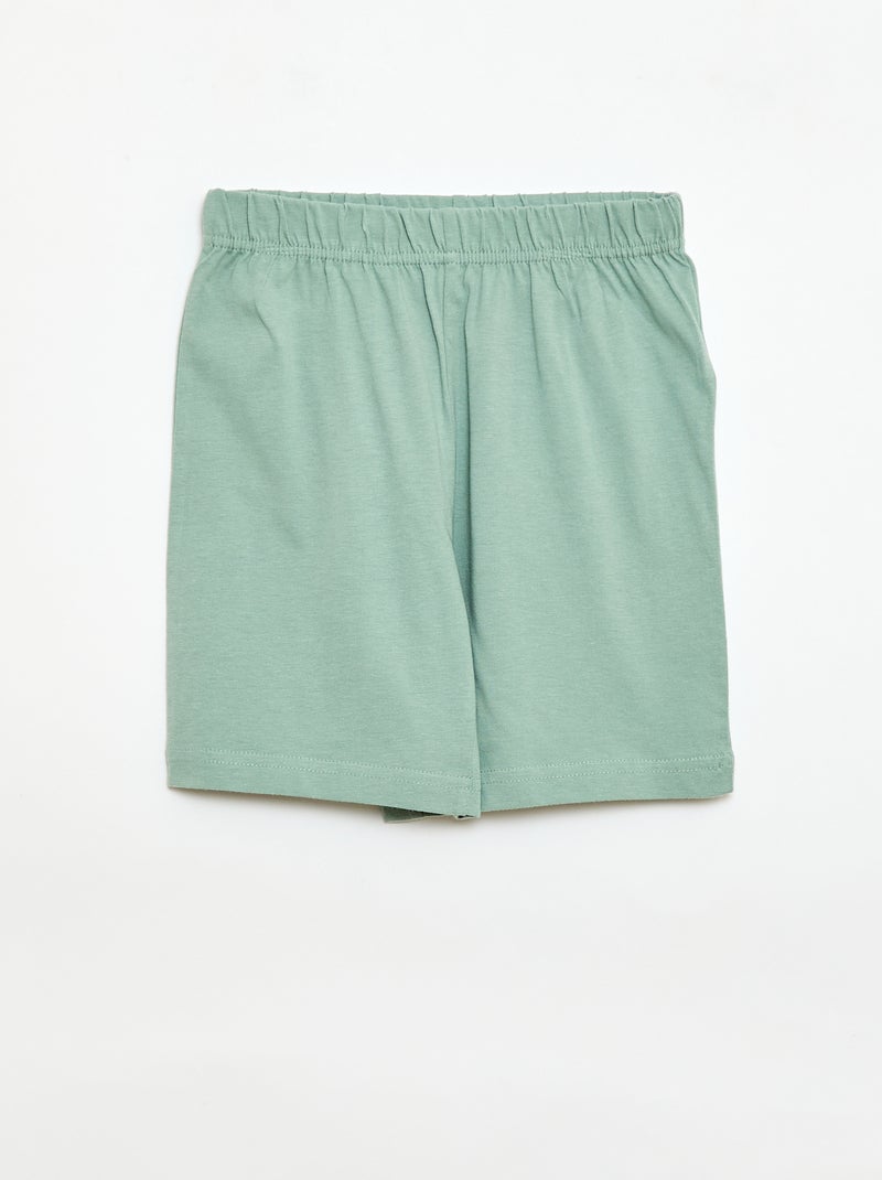 Pigiama 2 pezzi short + T-shirt Verde - Kiabi