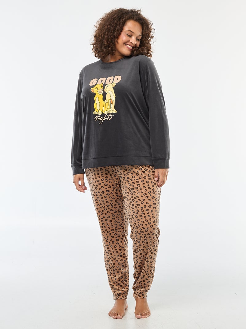 Pigiama 2 pezzi 'Simba' 'Il Re Leone' 'Disney' in pile Grigio - Kiabi