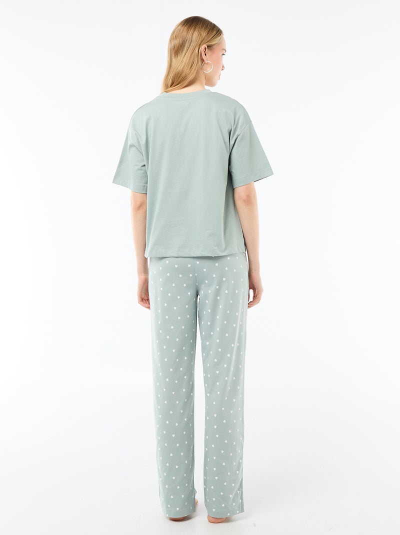 Pigiama 2 pezzi stampato 'Bambi' Verde - Kiabi