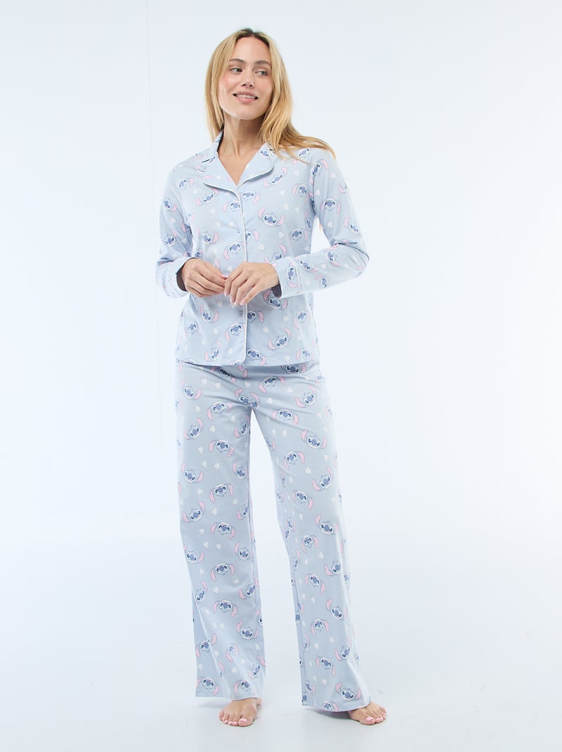 Pigiama 2 pezzi stampato 'Stitch' Blu - Kiabi