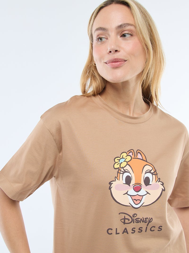 Pigiama 2 pezzi stampato 'Tic e Tac' Beige - Kiabi