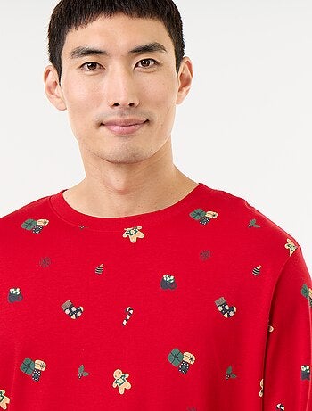 Pigiama 2 pezzi t-shirt + pantaloni 'Natale' - 2 pezzi