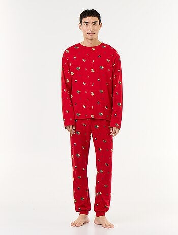 Pigiama 2 pezzi t-shirt + pantaloni 'Natale' - 2 pezzi