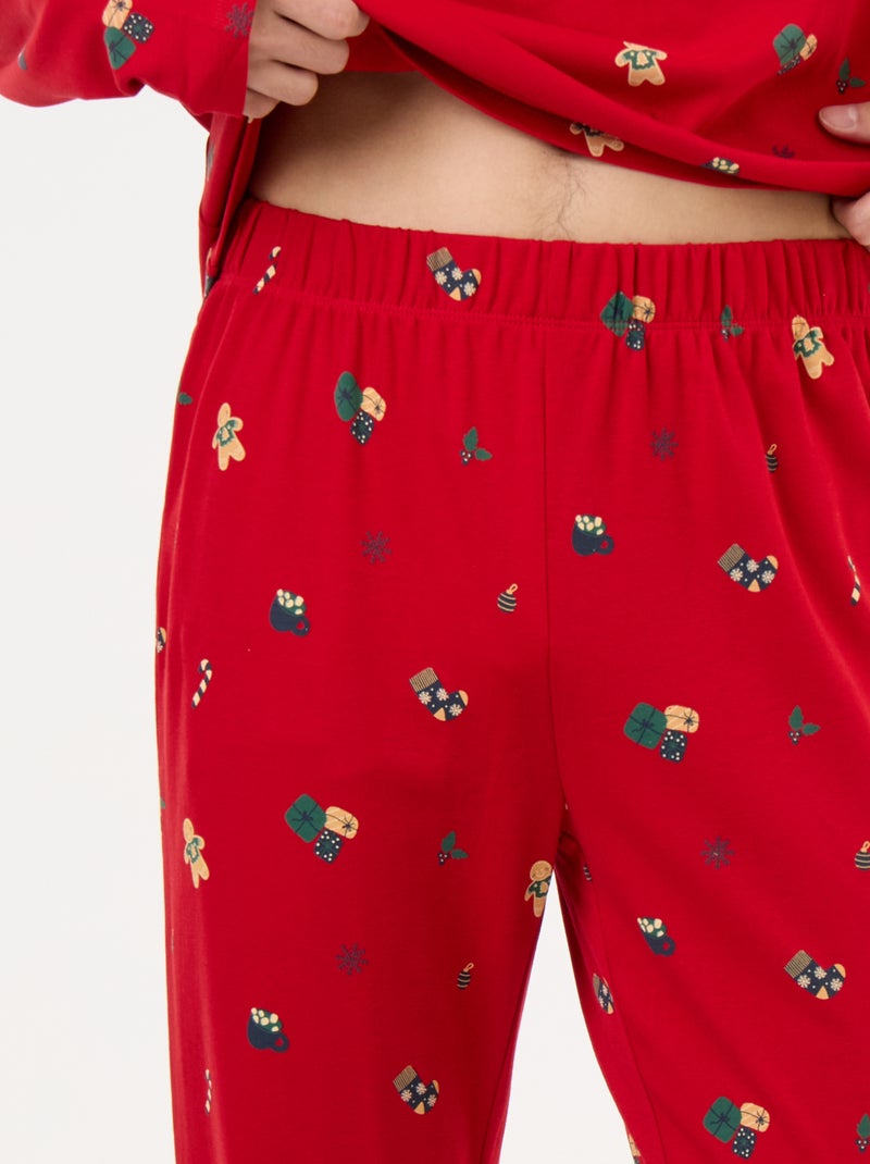 Pigiama 2 pezzi t-shirt + pantaloni 'Natale' - 2 pezzi Rosso - Kiabi