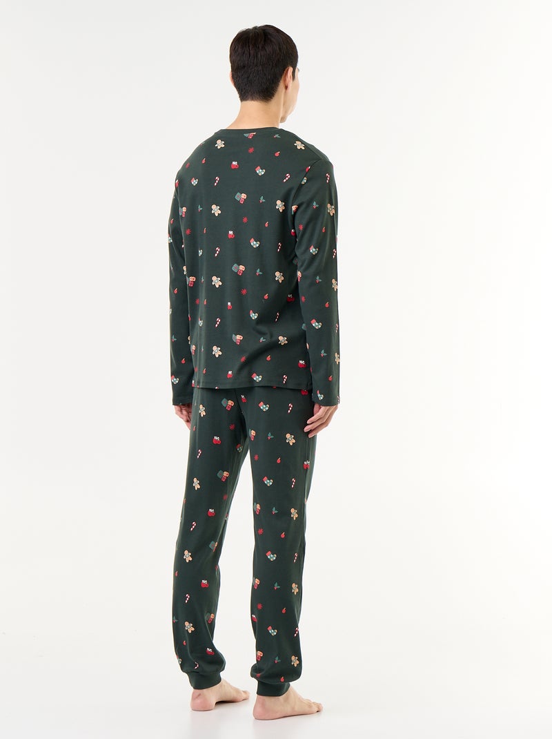 Pigiama 2 pezzi t-shirt + pantaloni 'Natale' - 2 pezzi Verde - Kiabi