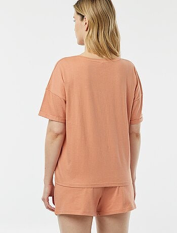 Pigiama 2 pezzi t-shirt + shorts minimalista