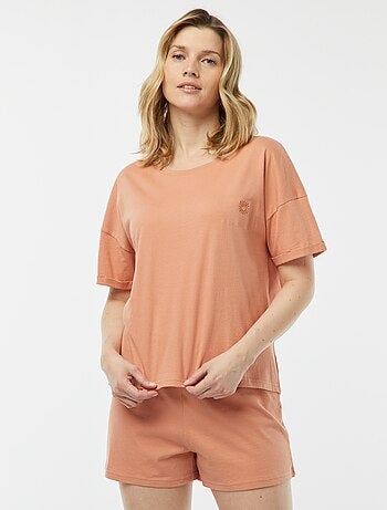 Pigiama 2 pezzi t-shirt + shorts minimalista